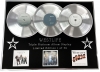 WESTLIFE /TRIPLE PLATINUM ALBUM DISPLAY/ COAST TO COAST + WORLD OF OUR OWN + TURNAROUND