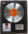 DAVID BOWIE /LTD EDITION CD PLATINUM DISC/RECORD/ ALADDIN SANE