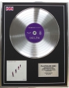 MUMFORD & SONS /LTD EDITION CD PLATINUM DISC/RECORD/ DELTA