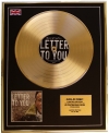 BRUCE SPRINGSTEEN /LTD. EDITION CD GOLD DISC/RECORD/ LETTER TO YOU