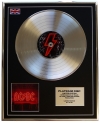 AC/DC /LTD EDITION CD PLATINUM DISC/RECORD/ POWER UP