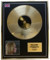 ADELE /LTD. EDITION CD GOLD DISC/RECORD/ 30